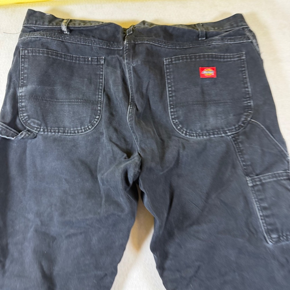 Dickies Mens 40x32 Faded Black Carpenter Pants Distressed Paint Splatter Workw